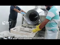 Linia produkcyjna ryb konserwowanych Żółte urządzenia przetwórcze do przetwarzania ryb konserwowanych