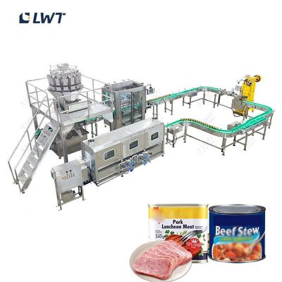 Automatyczna linia do produkcji konserw mięsnych 220V/380V, sprzęt do przetwarzania mięsa obiadowego
